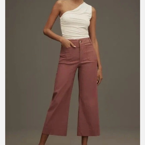 NWT The Colette Crop Wide-Leg Pants by Maeve - Picture 1 of 5